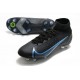 Nike Mercurial Superfly 8 Elite SG-PRO Ac Czarny Niebieski Szary
