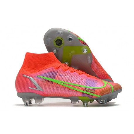 Nike Mercurial Superfly 8 Elite SG-PRO Ac Czerwony Srebro Zielony