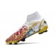Nike Mercurial Superfly 8 Elite FG CR7 Biały Czerwony Niebieski Złoto
