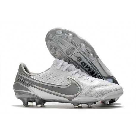 Buty Pilkarskie Nike Tiempo Legend IX Elite FG Biały Szary