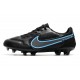 Buty Pilkarskie Nike Tiempo Legend IX Elite FG Czarny Niebieski