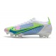 Buty Nike Mercurial Vapor XIV Elite FG Biały Zielony Niebieski