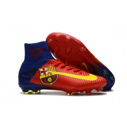 Korki Piłkarskie - Tanie Nike Mercurial Superfly V FG Barcelona FC Niebieski Czerwony Żółty