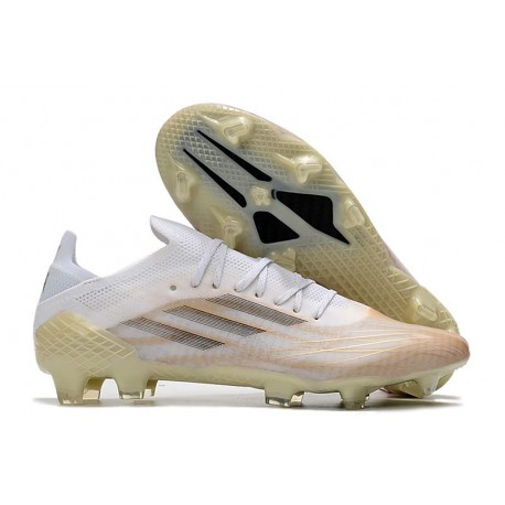 Buty piłkarskie korki X Speedflow.1 FG Adidas Biały Złoto Czarny