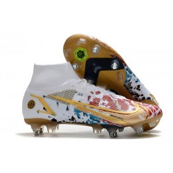 Nike Mercurial Superfly 8 Elite SG-PRO Ac Biały Czerwony Złoto