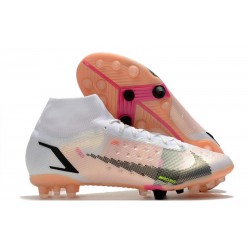 Buty Nike Mercurial Superfly 8 Elite AG Biały Czerwony Czarny 