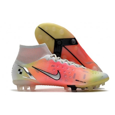 Buty Nike Mercurial Superfly 8 Elite AG Biały Czerwony Srebro