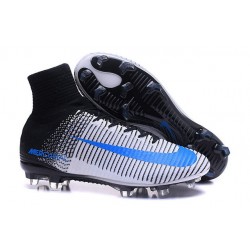 Buty piłkarskie Meskie Nike Mercurial Superfly 5 FG Biały Czarny Niebieski