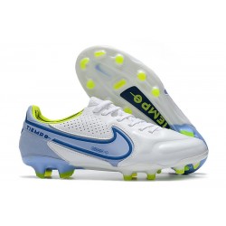 Buty Pilkarskie Nike Tiempo Legend IX Elite FG Biały Niebieski