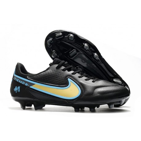 Buty Pilkarskie Nike Tiempo Legend IX Elite FG Czarny Złoto Niebieski