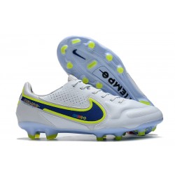 Buty Pilkarskie Nike Tiempo Legend IX Elite FG Biały Niebieski