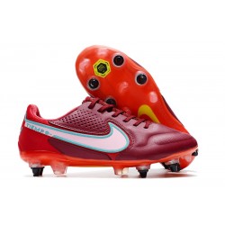 Buty Nike Tiempo Legend 9 Elite SG Czerwony Biały Niebieski