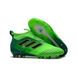 Najnowsze Buty piłkarskie Adidas ACE 17+ PureControl FG Czarny Zielony