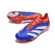 adidas Predator 24 Elite FG Niebieski Biały Czerwony