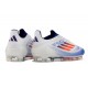 Buty piłkarskie korki męskie adidas F50 Elite FG Biały Czerwony Niebieski