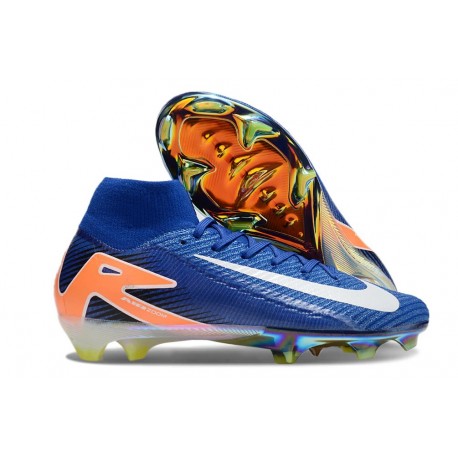 Buty piłkarskie Nike Mercurial Superfly X Elite FG Niebieski Biały Pomarańczowy