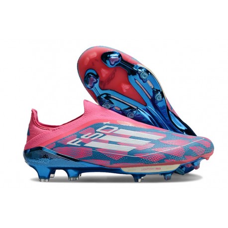Korki Piłkarskie adidas F50+ LL FG Niebieski Biały Różowy