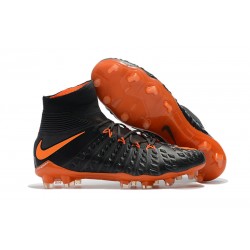 Korki Piłkarskie Meskie - Nike Hypervenom Phantom 3 DF FG Czarny Pomarańczowy