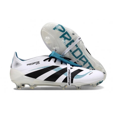 Adidas Predator Foldover Tongue Elite FG Biały Czarny Niebieski