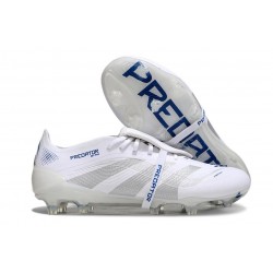 Adidas Predator Foldover Tongue Elite FG Biały Srebro Niebieski