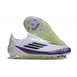 Adidas F50 Elite LL FG Buty X Messi Biały Czarny Fioletowy