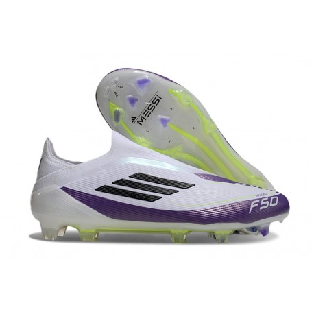 Adidas F50 Elite LL FG Buty X Messi Biały Czarny Fioletowy
