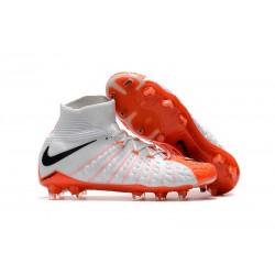 Buty piłkarskie Nike Hypervenom Phantom 3 DF FG Biały Pomarańczowy Czarny