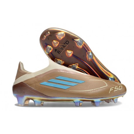 Adidas F50 Elite LL FG Buty Miedź Biały Niebieski