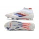 Korki Pilkarskie Adidas F50 Elite Mid FG Biały Czerwony Niebieski