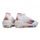 Korki Pilkarskie Adidas F50 Elite Mid FG Biały Czerwony Niebieski