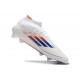 Korki Pilkarskie Adidas F50 Elite Mid FG Biały Czerwony Niebieski
