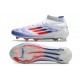 Korki Pilkarskie Adidas F50 Elite Mid FG Biały Czerwony Niebieski