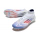 Korki Pilkarskie Adidas F50 Elite Mid FG Biały Czerwony Niebieski