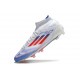 Korki Pilkarskie Adidas F50 Elite Mid FG Biały Czerwony Niebieski