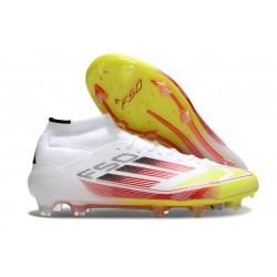 Korki Pilkarskie Adidas F50 Elite Mid FG Biały Czerwony Zawistny