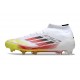 Korki Pilkarskie Adidas F50 Elite Mid FG Biały Czerwony Zawistny