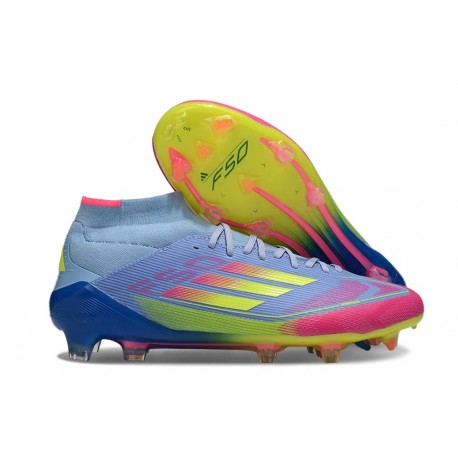 Korki Pilkarskie Adidas F50 Elite Mid FG Niebieski Zawistny Różowy