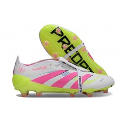 Adidas Predator Foldover Tongue Elite FG Biały Różowy Zawistny