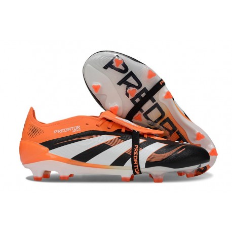 Adidas Predator Foldover Tongue Elite FG Czarny Biały Pomarańczowy