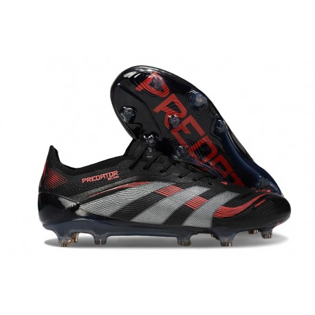 Buty Piłkarskie adidas Predator Elite FG Czarny Czerwony Szary