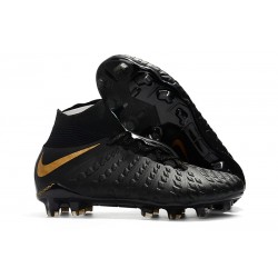 Nowe Buty piłkarskie Nike Hypervenom Phantom 3 DF FG Czarny metaliczny Żywe złoto