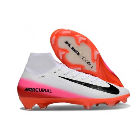 Buty Piłkarskie Nike Mercurial Superfly X Elite FG Biały Czerwony Czarny