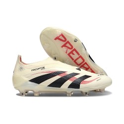 Buty adidas Predator Elite Laceless FG Beżowy Czarny Czerwony