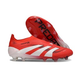 Buty adidas Predator Elite Laceless FG Czerwony Biały Czarny