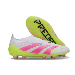 Buty adidas Predator Elite Laceless FG Biały Różowy Zawistny