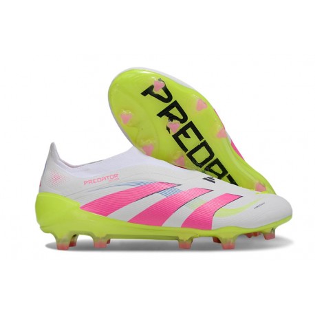 Buty adidas Predator Elite Laceless FG Biały Różowy Zawistny
