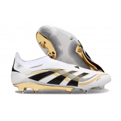 Buty adidas Predator Elite Laceless FG Biały Czarny Złoto