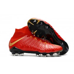 Nowe Buty piłkarskie Nike Hypervenom Phantom 3 DF FG czerwone złoto