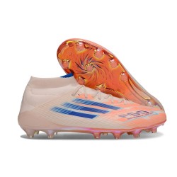 Korki Pilkarskie Adidas F50 Elite Mid FG Pomarańczowy Niebieski