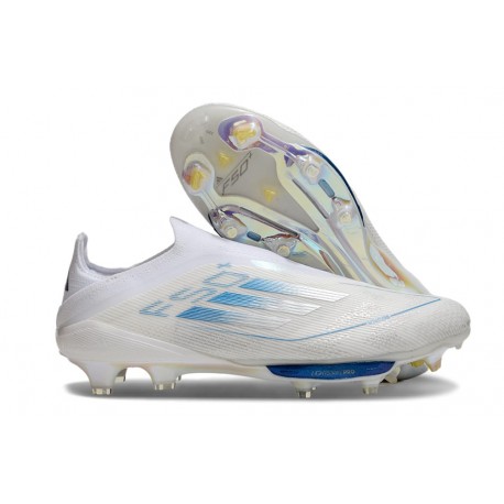 Korki Piłkarskie adidas F50+ LL FG Biały Srebro Niebieski